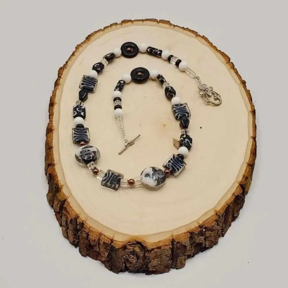 Animal print jungle statement necklace